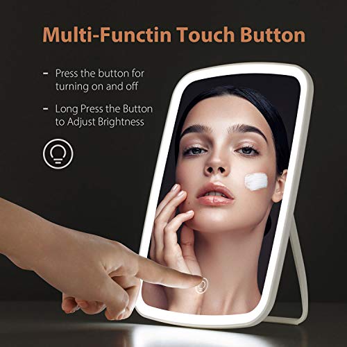 Jordan & Judy Makeup Mirror Touch Screen Vanity Mirror with LED Brightness Ad...