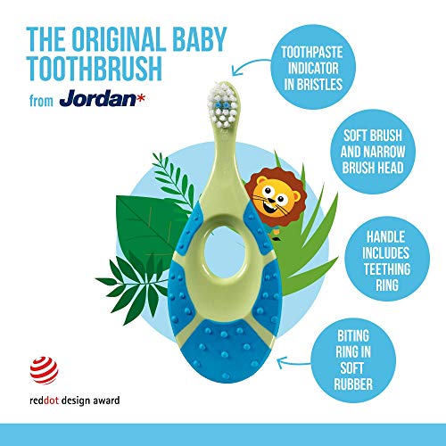 Jordan Step 1 Baby Toothbrush, 0-2 Years, Soft Bristles, BPA Free 4 Pack