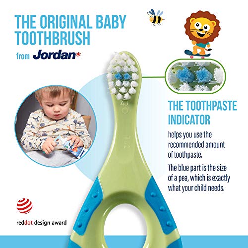 Jordan Step 1 Baby Toothbrush, 0-2 Years, Soft Bristles, BPA Free 4 Pack