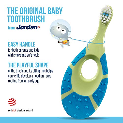 Jordan Step 1 Baby Toothbrush, 0-2 Years, Soft Bristles, BPA Free 4 Pack