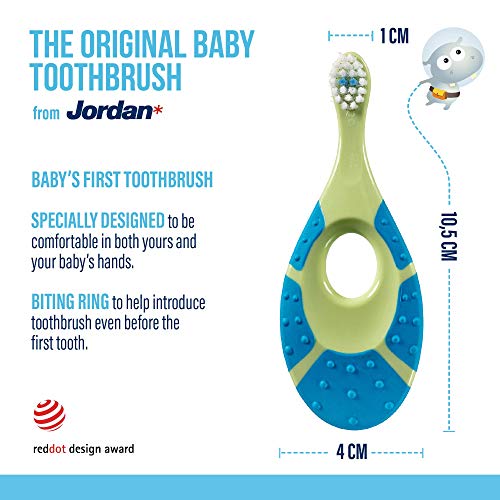 Jordan Step 1 Baby Toothbrush, 0-2 Years, Soft Bristles, BPA Free 4 Pack