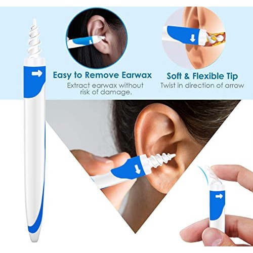 Q-Grips Earwax Remover Safe Spiral Ear Wax Removal Tool, Smart Spiral Earwax ...