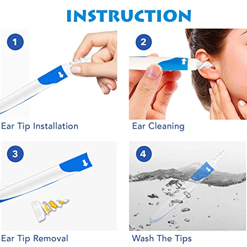 Upgraded Q Grips Earwax Remover Spiral Ear Wax Remover, 16 Pcs Ear Cleaner wi...