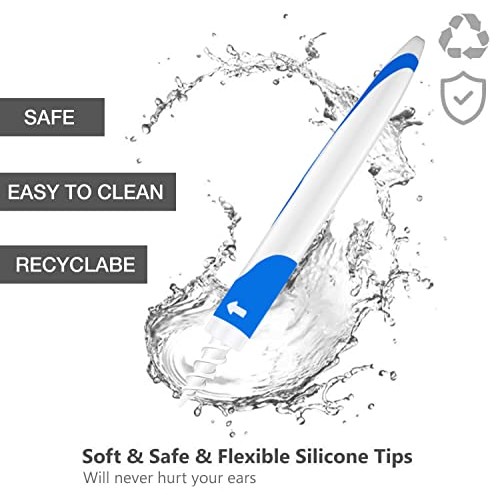 Upgraded Q Grips Earwax Remover Spiral Ear Wax Remover, 16 Pcs Ear Cleaner wi...