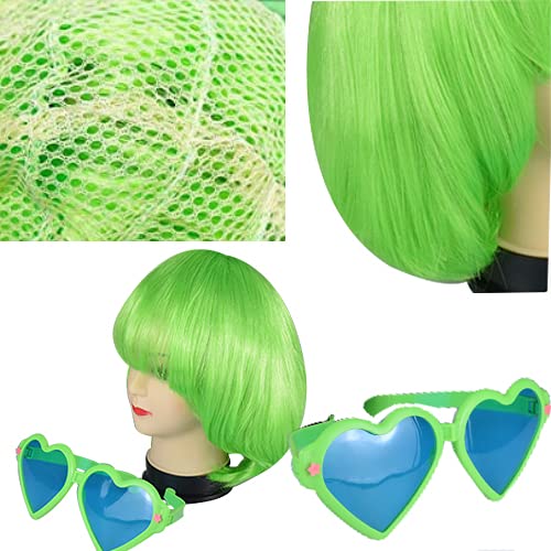 JOSHUAGOLD 12 Pieces colored wigs Short Bob Hair colorful Wigs Multicolored C...