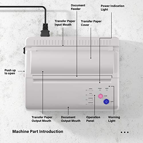 JOSI Tattoo Transfer Stencil White machine thermal copier Tattooing A4 Copier...