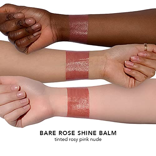 Jouer Bare Rose Lip Kit | Men & Women | Shine Balm & Lip Liner Duo | Maxi Lip...