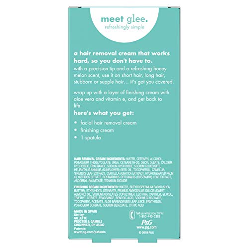 JOY Glee Women's Facial Hair Removal Cream Kit -2 Facial Hair Removal Creams ...