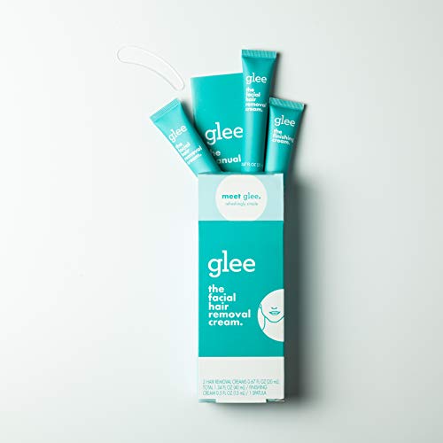 JOY Glee Women's Facial Hair Removal Cream Kit -2 Facial Hair Removal Creams ...