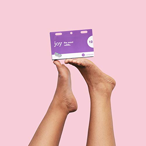 joy Womens Razor Blade Refills, 12 Count, Purple, Lubrastrip to Help Avoid Sk...