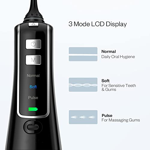 Water Flosser Cordless for Teeth, 300ML Professional Dental Care Oral Irrigat...