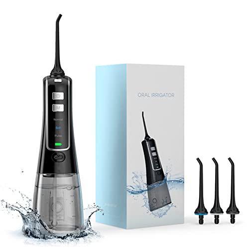 Water Flosser Cordless for Teeth, 300ML Professional Dental Care Oral Irrigat...