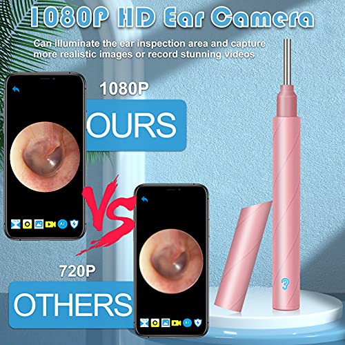 Ear Wax Remover,Wireless Otoscope Earwax Removal Tool 1080P HD WiFi Ear Endos...