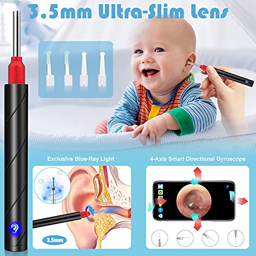JOYGIFT Ear Wax Remover,Wireless Otoscope Earwax Removal Tool 1080P HD WiFi E...
