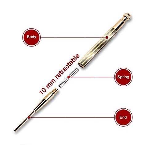 Facial Reflexology Tools, Double Headed Spring Loaded Ear and Body Point Prob...