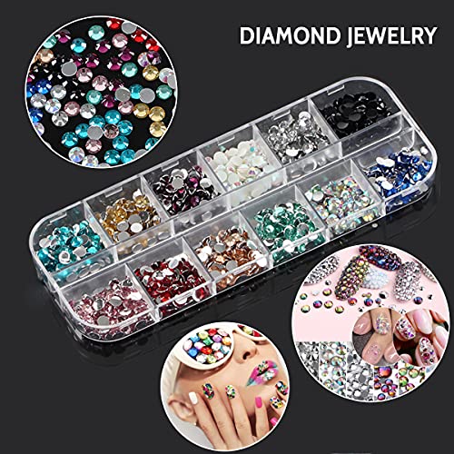 15775 PCS Professional Nail Art Rhinestones Nail Decoration Accessories Kit,w...