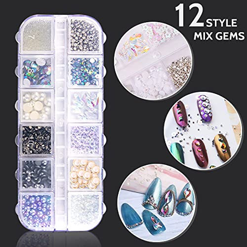 15775 PCS Professional Nail Art Rhinestones Nail Decoration Accessories Kit,w...
