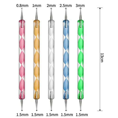 JOYJULY 20pcs Nail Art Design Tools, 15pcs Painting Brushes Set with 5pcs Dot...