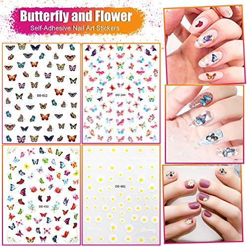 JOYJULY Nail Art Brushes Kit, 3D Nail Art Decorations Kit with Nail Dotting T...