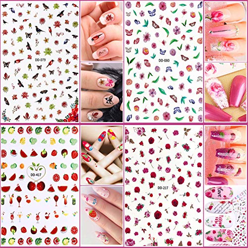 JOYJULY Nail Art Brushes Kit Nail Dotting Tools,Crystals Glass AB Nail Art Rh...