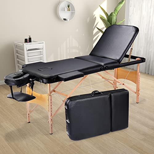 【Limited TIME Offer】 3-Section Ergonomic Massage Table Portable, 84 Inches ...