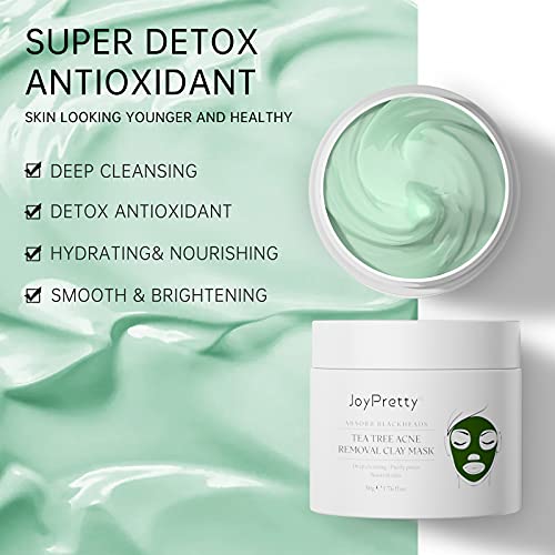 Clay Mask, Tea Tree Mask Clay, Sensitive Soothing, Nourishing, Anti-Acne, Cle...