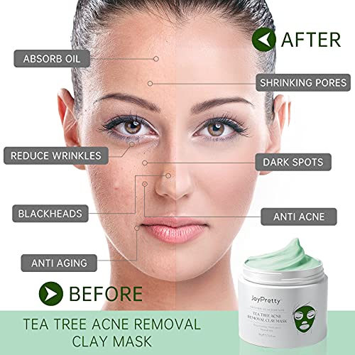 Clay Mask, Tea Tree Mask Clay, Sensitive Soothing, Nourishing, Anti-Acne, Cle...