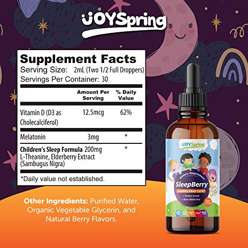 SleepBerry Liquid Melatonin Kids Sleep Aid - Infant Melatonin & Children Mela...