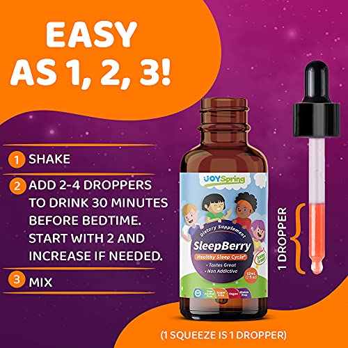 SleepBerry Liquid Melatonin Kids Sleep Aid - Infant Melatonin & Children Mela...