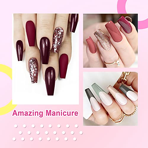 Gel Nail Polish, Joytii 8 Colors Gel Nail Polish Set with Base Coat, Glossy a...