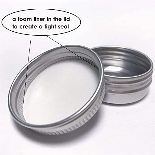JOYWEE Aluminum Tin Jars, Cosmetic Sample Metal Tins Empty Container Bulk, Ro...