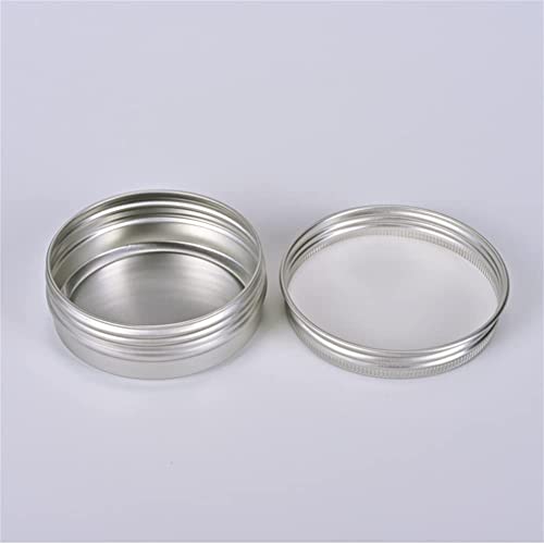 JOYWEE Aluminum Tin Jars, Cosmetic Sample Metal Tins Empty Container Bulk, Ro...