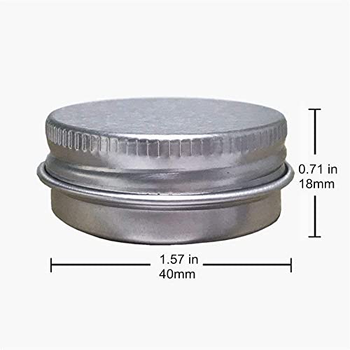 JOYWEE Aluminum Tin Jars, Cosmetic Sample Metal Tins Empty Container Bulk, Ro...