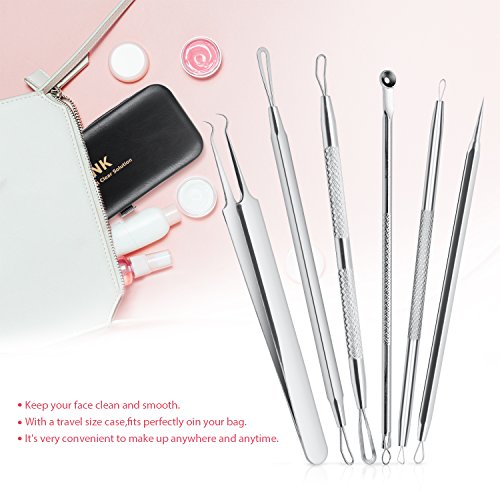 JPNK 6 PCS Blackhead Remover Comedones Extractor Acne Removal Kit for Blemish...