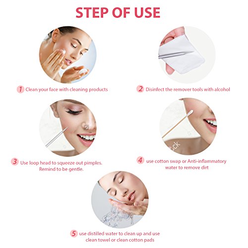 JPNK 6 PCS Blackhead Remover Comedones Extractor Acne Removal Kit for Blemish...