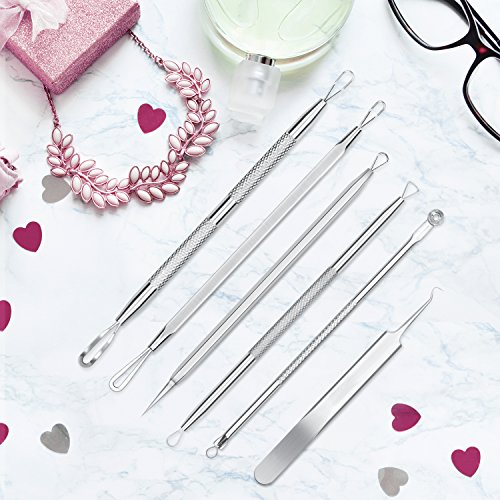 JPNK 6 PCS Blackhead Remover Comedones Extractor Acne Removal Kit for Blemish...