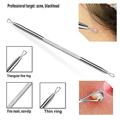JPNK 6 PCS Blackhead Remover Comedones Extractor Acne Removal Kit for Blemish...