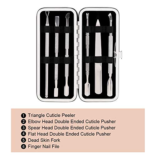 JPNK 6PCS Manicure Set Nail Clippers, Stainless Steel Pedicure Grooming Kit, ...
