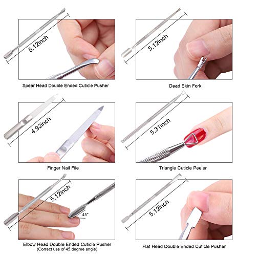 JPNK 6PCS Manicure Set Nail Clippers, Stainless Steel Pedicure Grooming Kit, ...