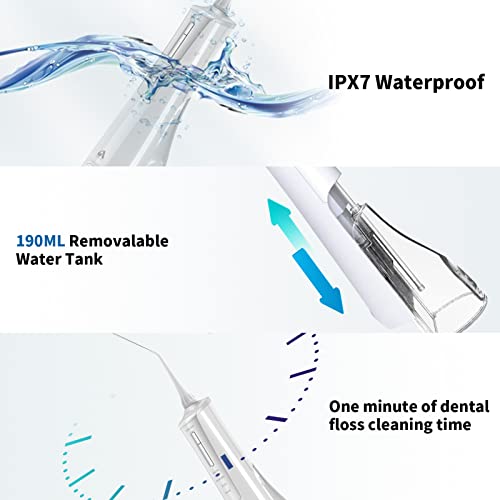 Water Flosser Coldless Dental Oral Irrigator Rechargeable Portable Water Flos...