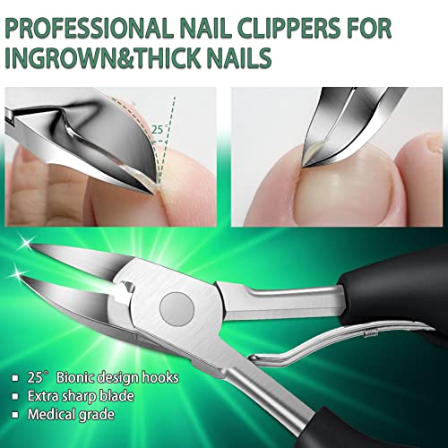 Toenail Clippers,Toenail Clippers for Thick Nails, Professional Nail Clippers...