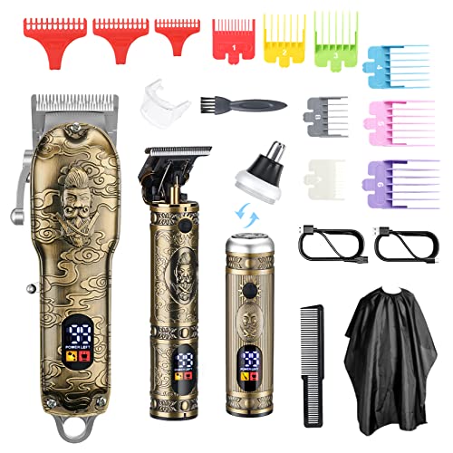 JTTJDB Professional Hair Clippers Set for Barber,Men Cordless Clippers for Ha...