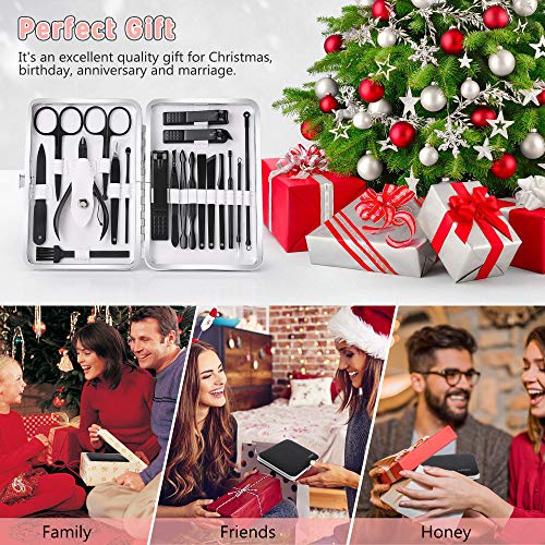 Manicure Set, Jubolion 19pcs Stainless Steel Professional Nail Clippers Pedic...