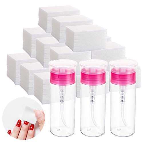 Jucoan 2100 PCS Nail Polish Remover Cotton Pads, Lint Free Nail Wipes, Dispos...