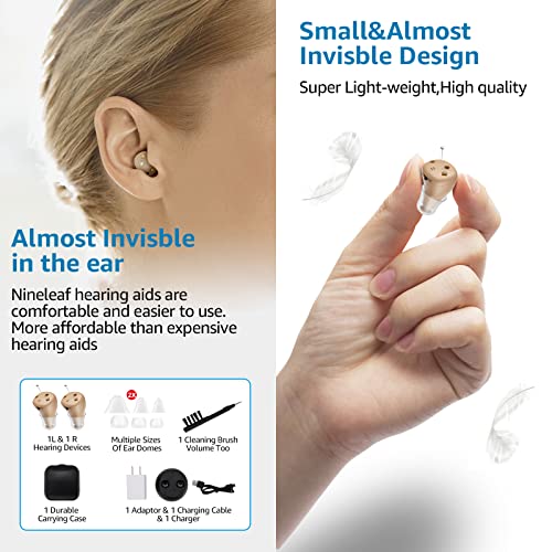 Nano Hearing Aids for Seniors Rechargeable with Noise Cancelling, Mini Invisi...
