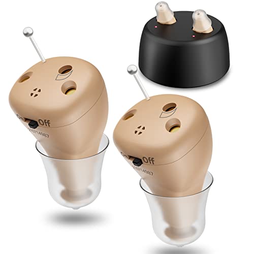 Nano Hearing Aids for Seniors Rechargeable with Noise Cancelling, Mini Invisi...