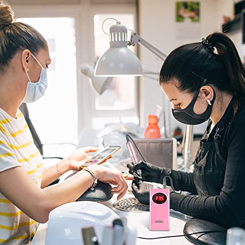 Portable Electric Nail Drill 35000 rpm,JUEMEL Electric Nail File 2600mAh,Forw...
