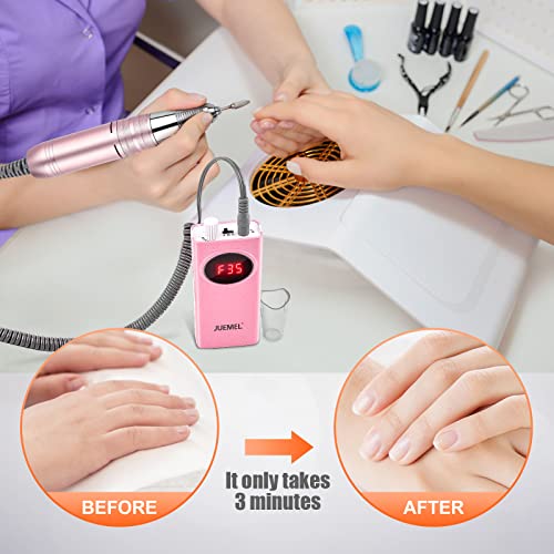 Portable Electric Nail Drill 35000 rpm,JUEMEL Electric Nail File 2600mAh,Forw...
