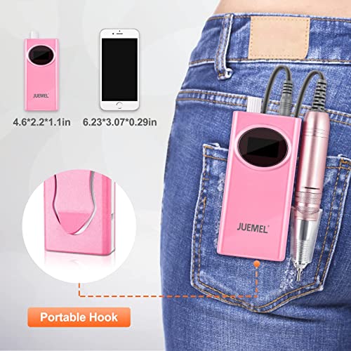 Portable Electric Nail Drill 35000 rpm,JUEMEL Electric Nail File 2600mAh,Forw...