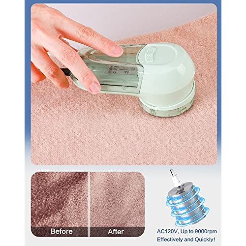 JUEYINGBAILI Fabric Lint Shaver - Fuzz Remover, with 3 Shave Heights, Battery...
